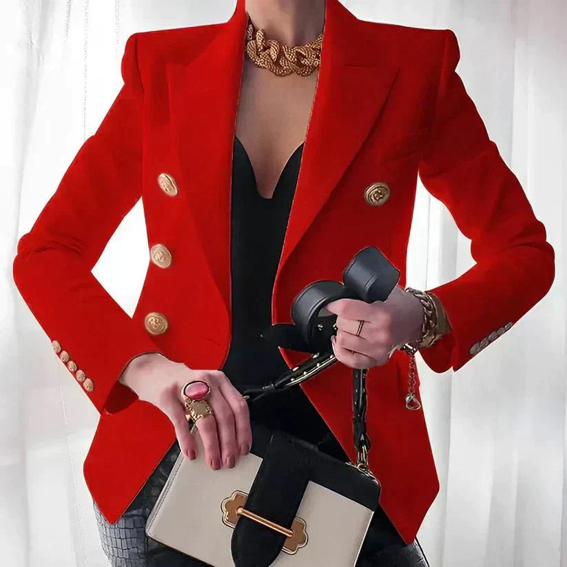 Liam | Women's Stylish Double-Button Blazer-Metro Lane Plaza