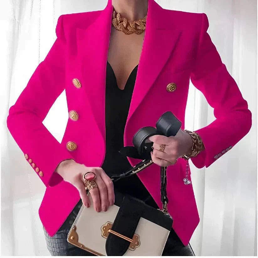 Liam | Women's Stylish Double-Button Blazer-Metro Lane Plaza