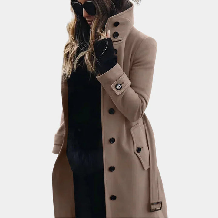 Elise | Women's Modern Elegance Trench Coat-Metro Lane Plaza