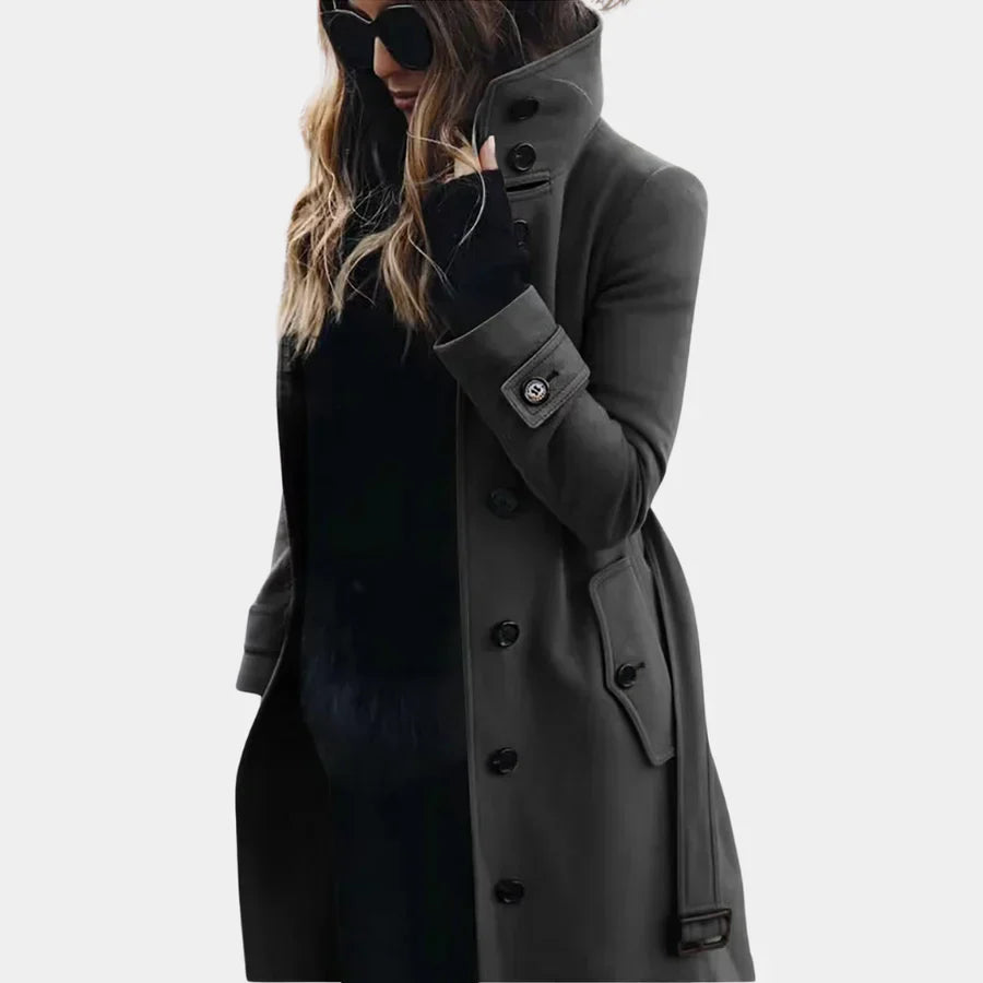 Elise | Women's Modern Elegance Trench Coat-Metro Lane Plaza
