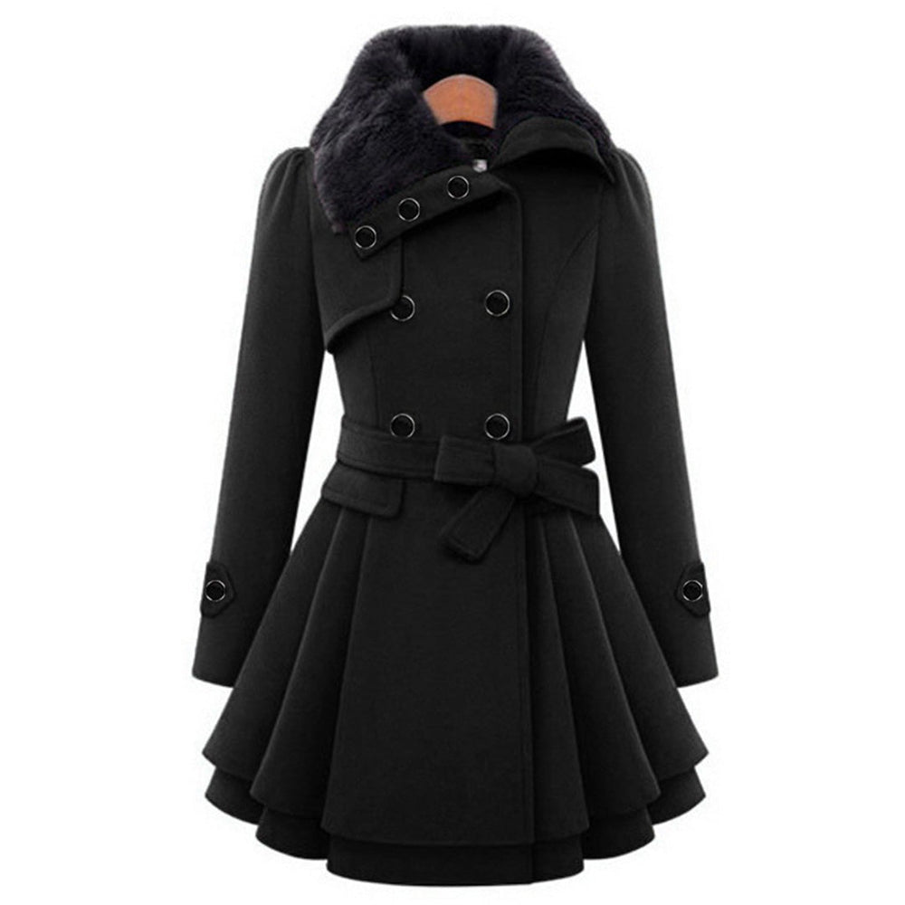 Women's Stylish Long Winter Coat - Warm and Cozy-Metro Lane Plaza