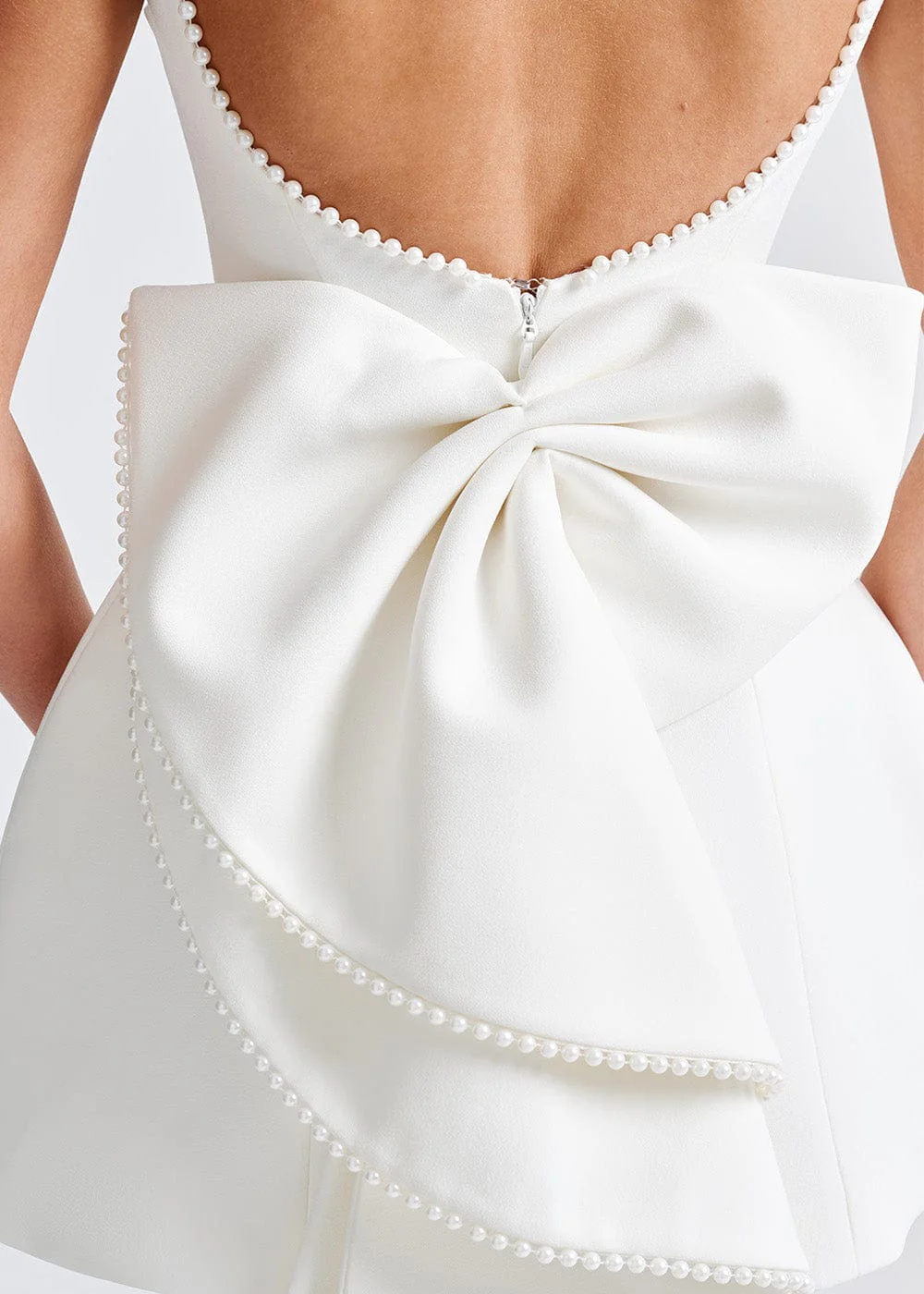 Women's Elegant Pearl Mini Dress with Stylish Design-Metro Lane Plaza