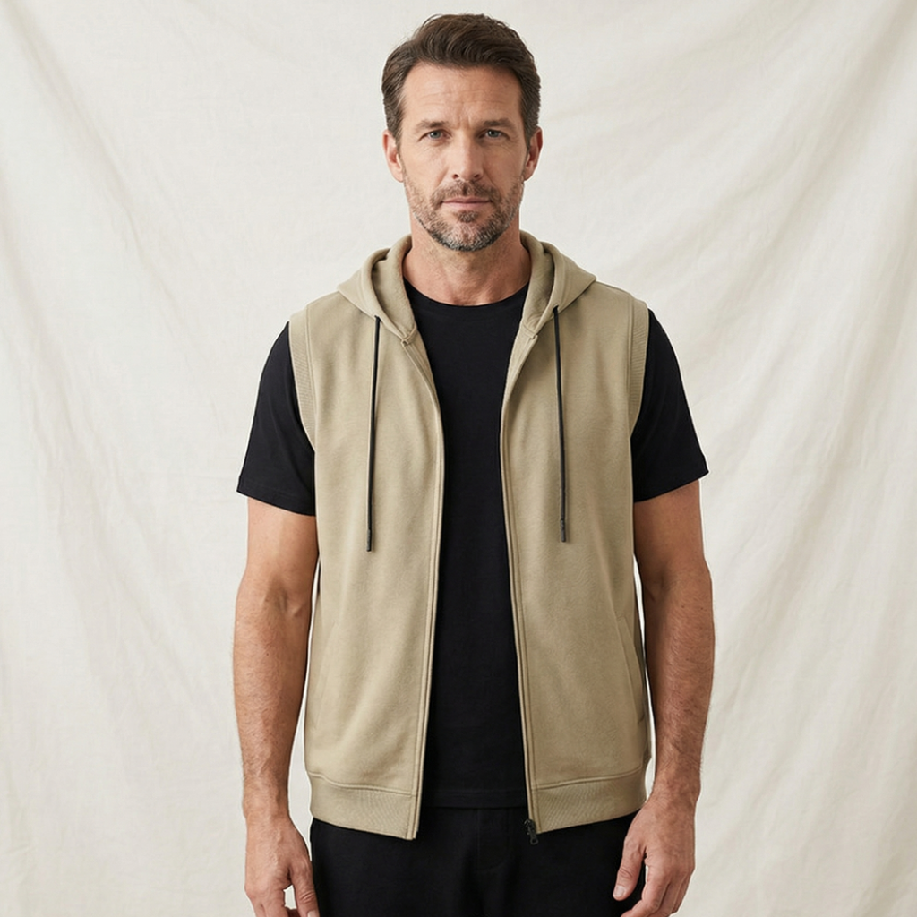 Samuel | Stylish Men's Sleeveless Hoodie for Modern Comfort-Metro Lane Plaza
