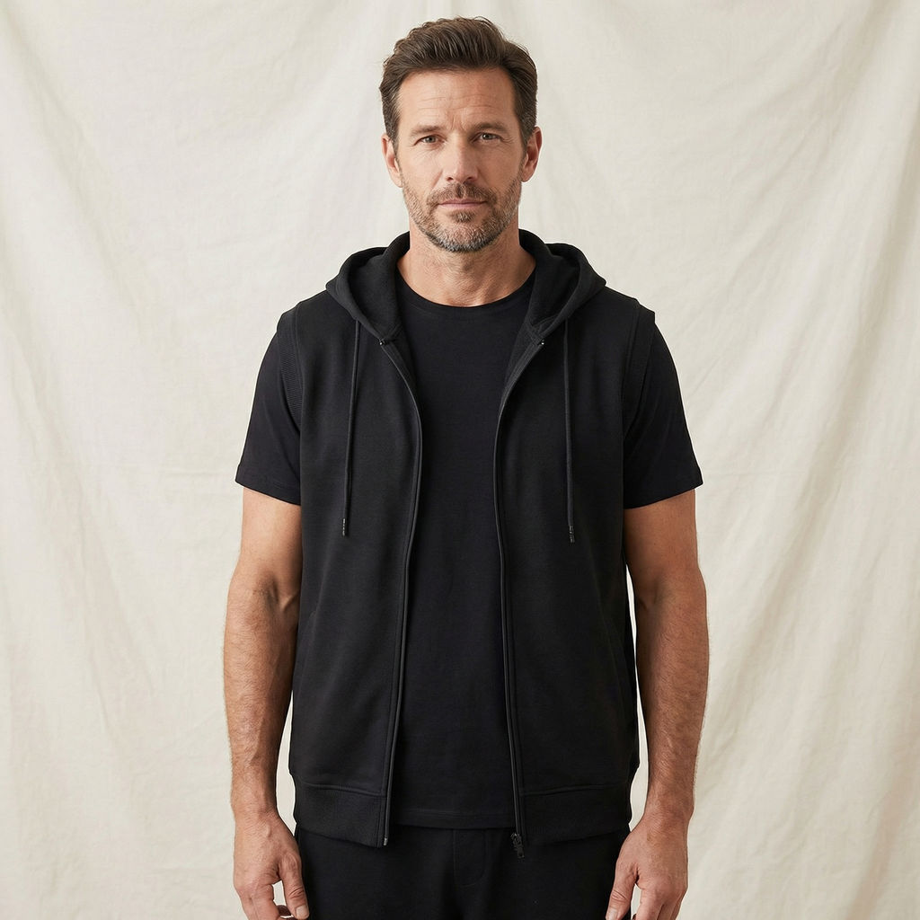Samuel | Stylish Men's Sleeveless Hoodie for Modern Comfort-Metro Lane Plaza
