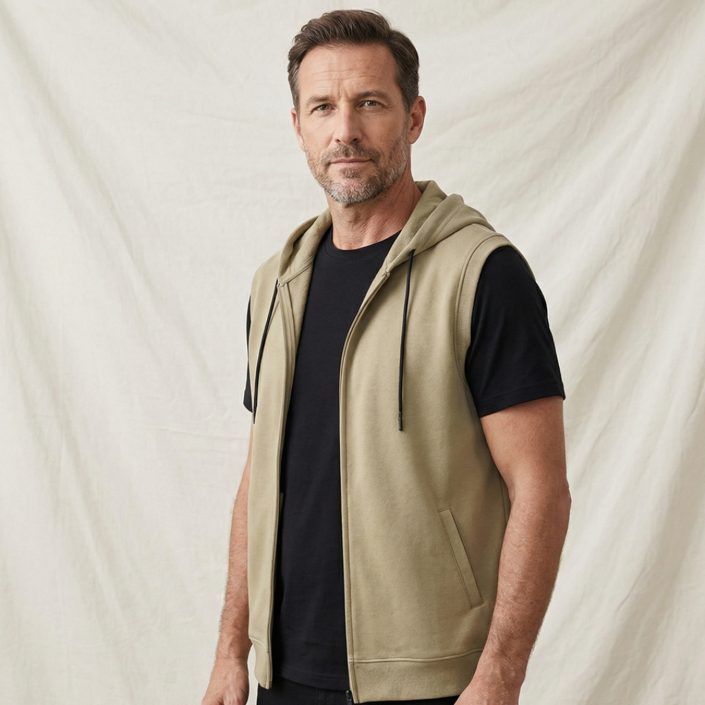 Samuel | Stylish Men's Sleeveless Hoodie for Modern Comfort-Metro Lane Plaza
