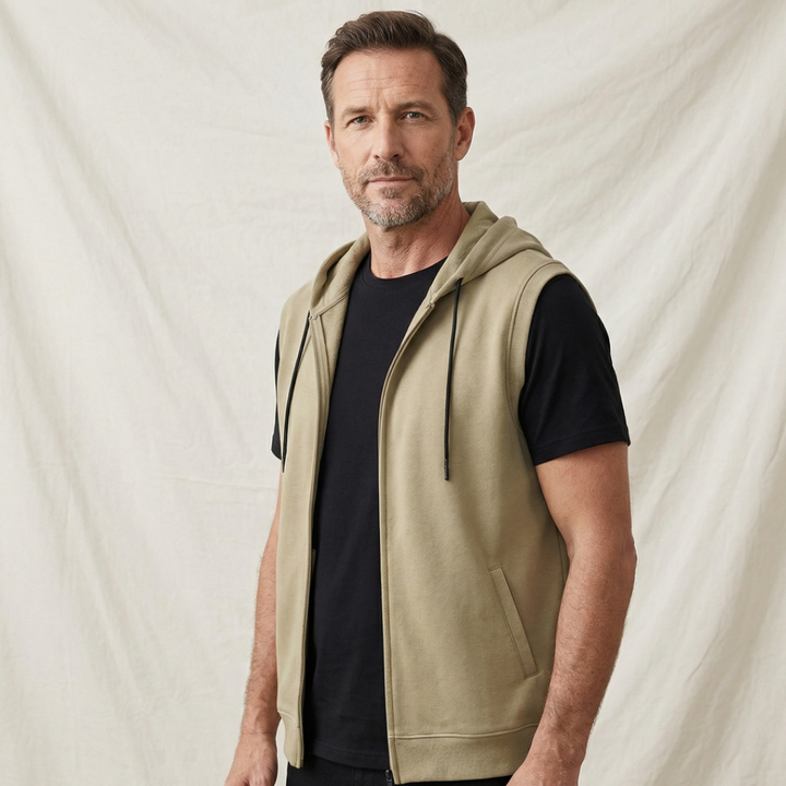 Samuel | Stylish Men's Sleeveless Hoodie for Modern Comfort-Metro Lane Plaza