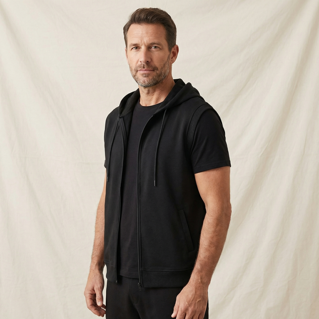 Samuel | Stylish Men's Sleeveless Hoodie for Modern Comfort-Metro Lane Plaza