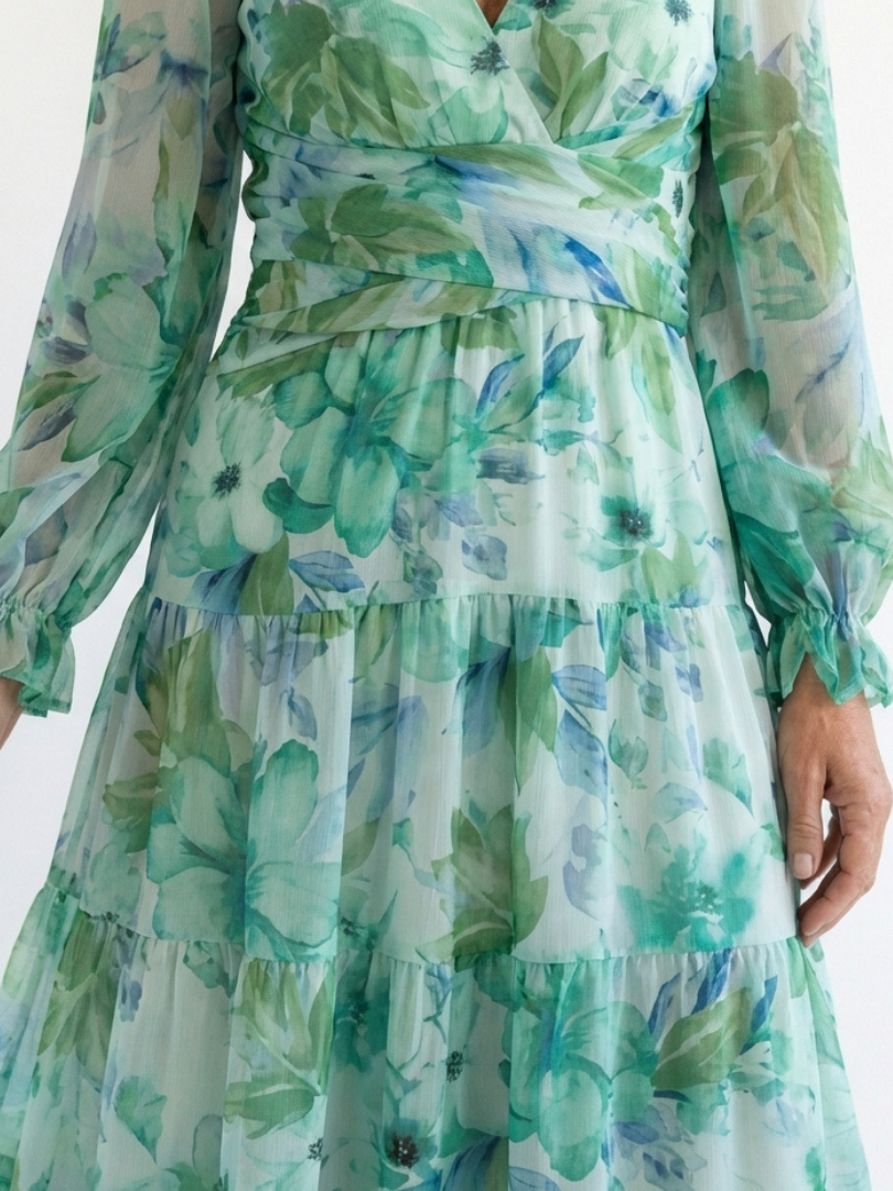 Emily | Women's Elegant Floral Maxi Dress for Summer Style-Metro Lane Plaza