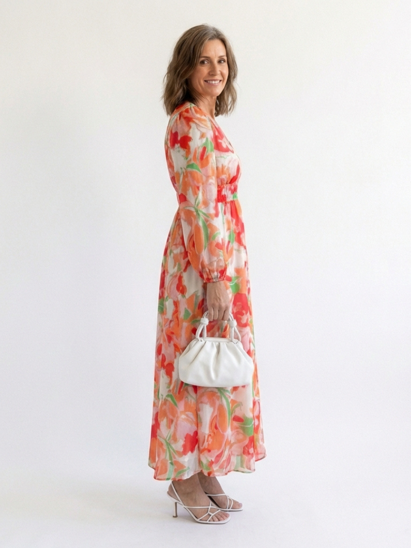 Emily | Women's Elegant Floral Maxi Dress for Summer Style-Metro Lane Plaza