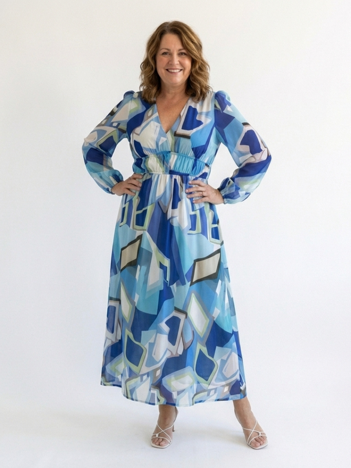 Emily | Women's Elegant Floral Maxi Dress for Summer Style-Metro Lane Plaza