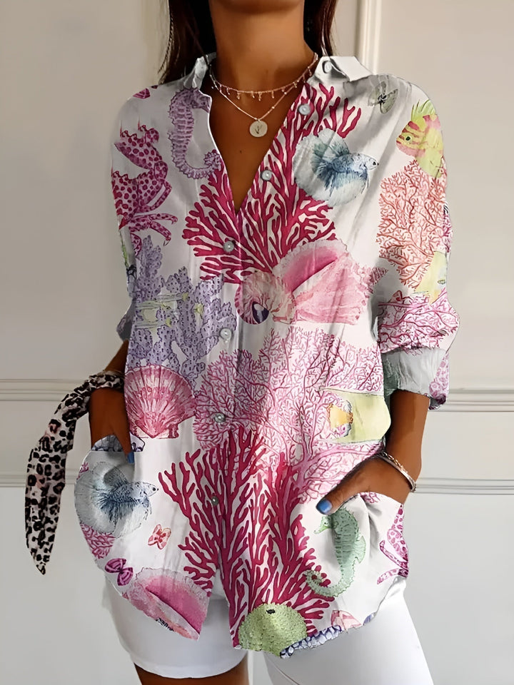 Juniper | Women's Stylish Button-Down Shirt-Metro Lane Plaza