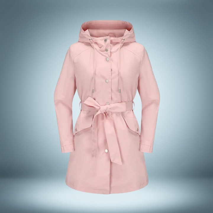 Sophia | Women's Elegant All-Weather Waterproof Trench Coat-Metro Lane Plaza