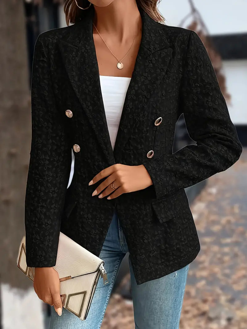 Isla | Women's Timeless Double-Breasted Blazer-Metro Lane Plaza