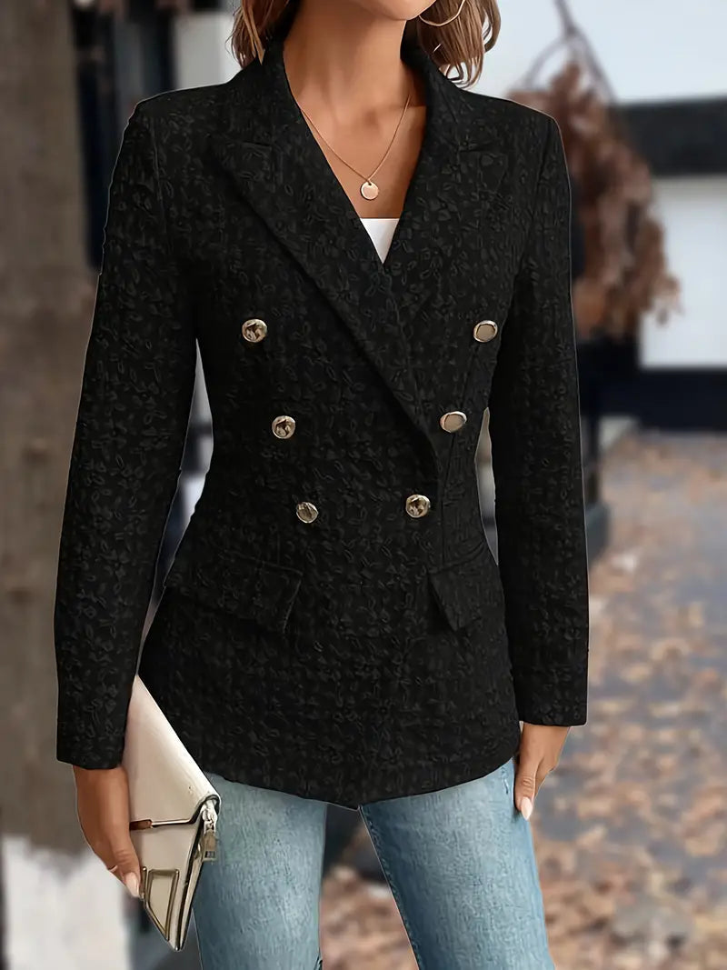 Isla | Women's Timeless Double-Breasted Blazer-Metro Lane Plaza