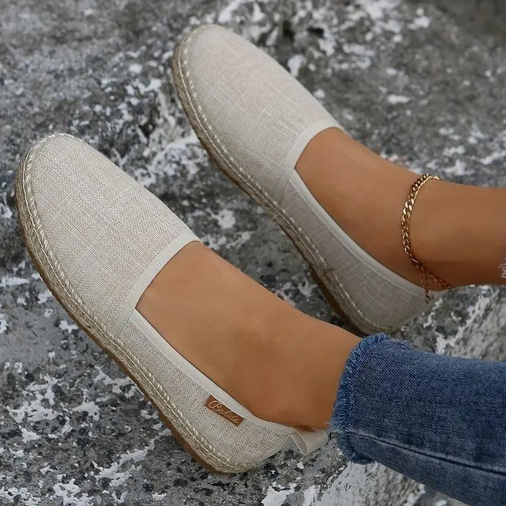 Canvas Espadrille Slip-On Shoes | Women's Comfortable Summer Footwear-Metro Lane Plaza
