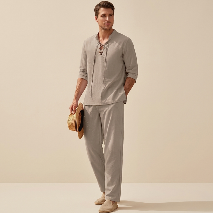 Ethan | Comfortable Stylish V-Neck Outfit for Men-Metro Lane Plaza