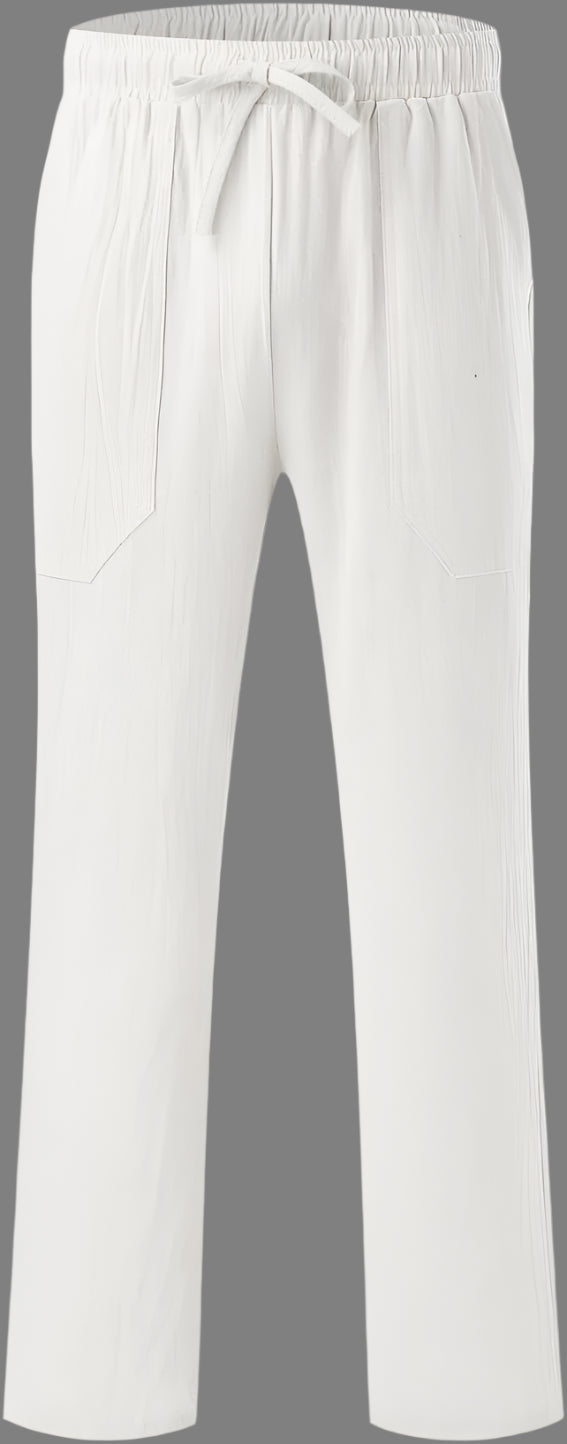 Ethan | Men's Lightweight Comfortable Summer Trousers-Metro Lane Plaza