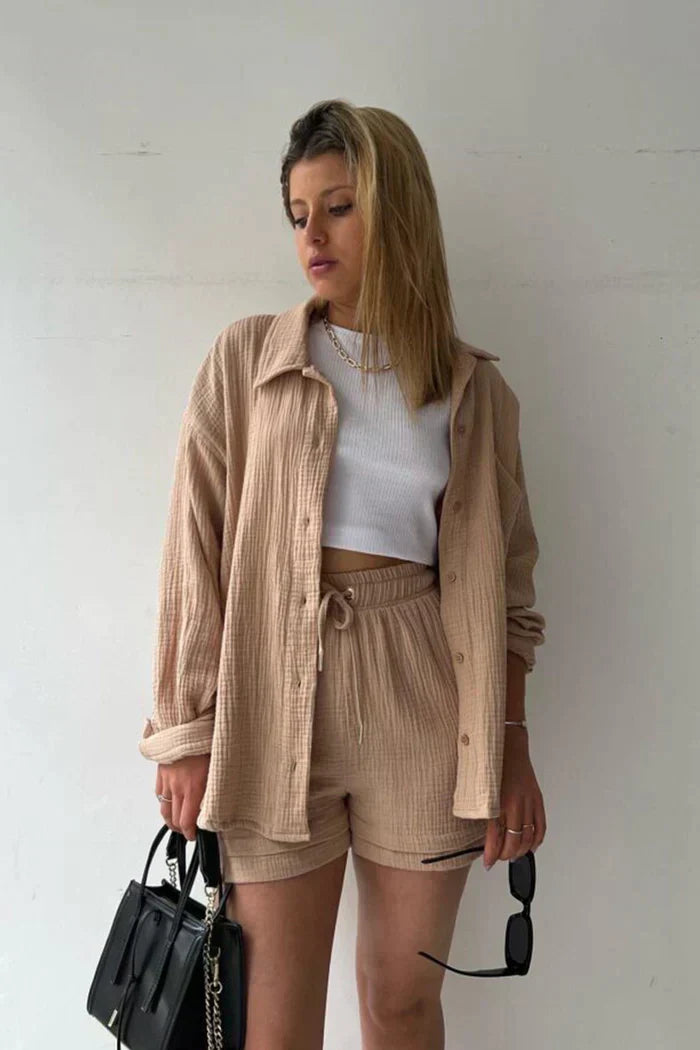 Evelyn | Women's Summer Lounge Set-Metro Lane Plaza