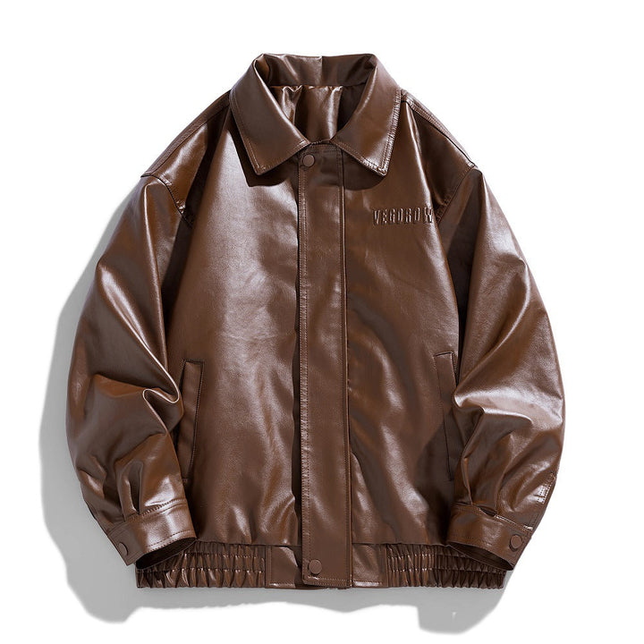 Cooper | Men's Faux Leather Bomber Jacket for a Stylish Look-Metro Lane Plaza