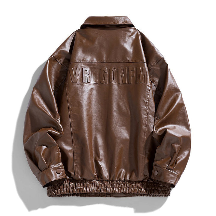 Cooper | Men's Faux Leather Bomber Jacket for a Stylish Look-Metro Lane Plaza