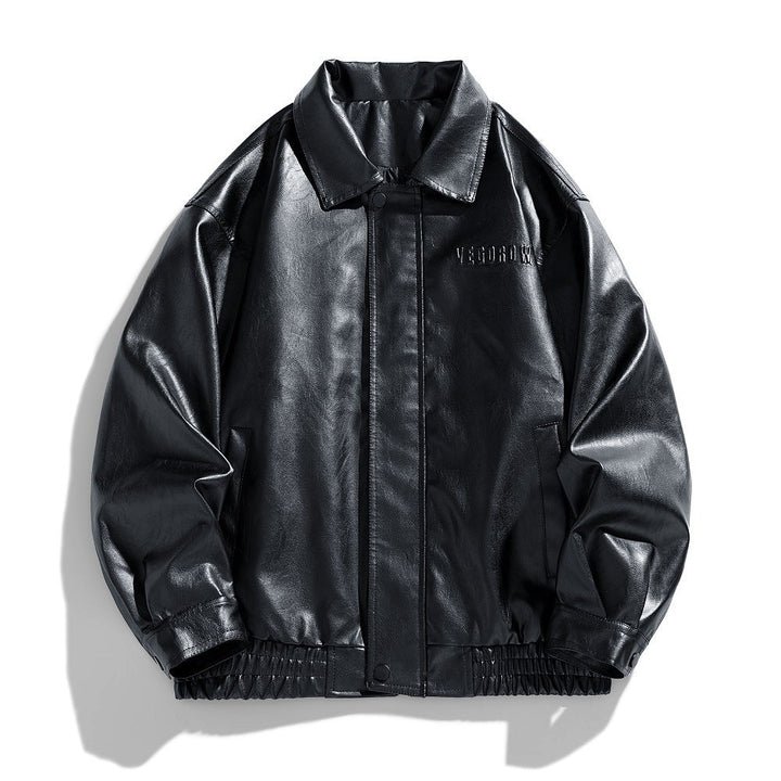 Cooper | Men's Faux Leather Bomber Jacket for a Stylish Look-Metro Lane Plaza