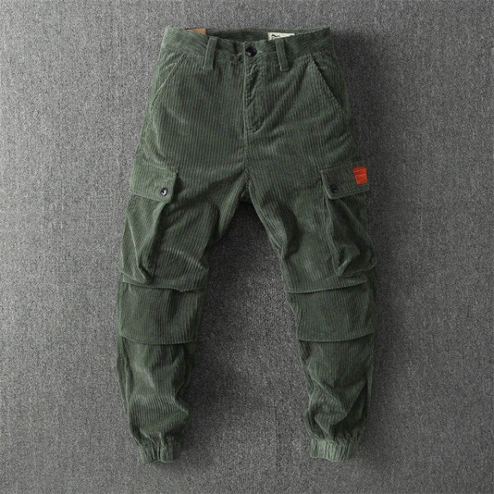 Fabian | Men's Stylish and Practical Corduroy Cargo Pants-Metro Lane Plaza