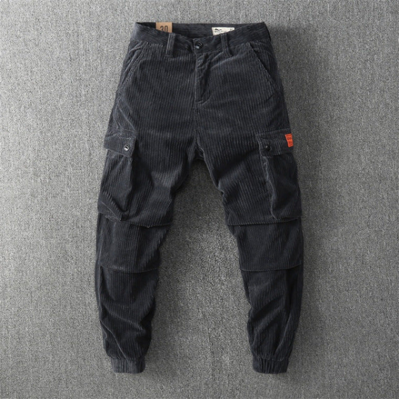 Fabian | Men's Stylish and Practical Corduroy Cargo Pants-Metro Lane Plaza