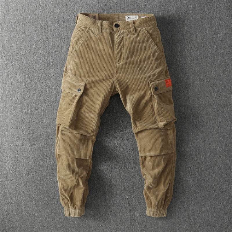 Fabian | Men's Stylish and Practical Corduroy Cargo Pants-Metro Lane Plaza