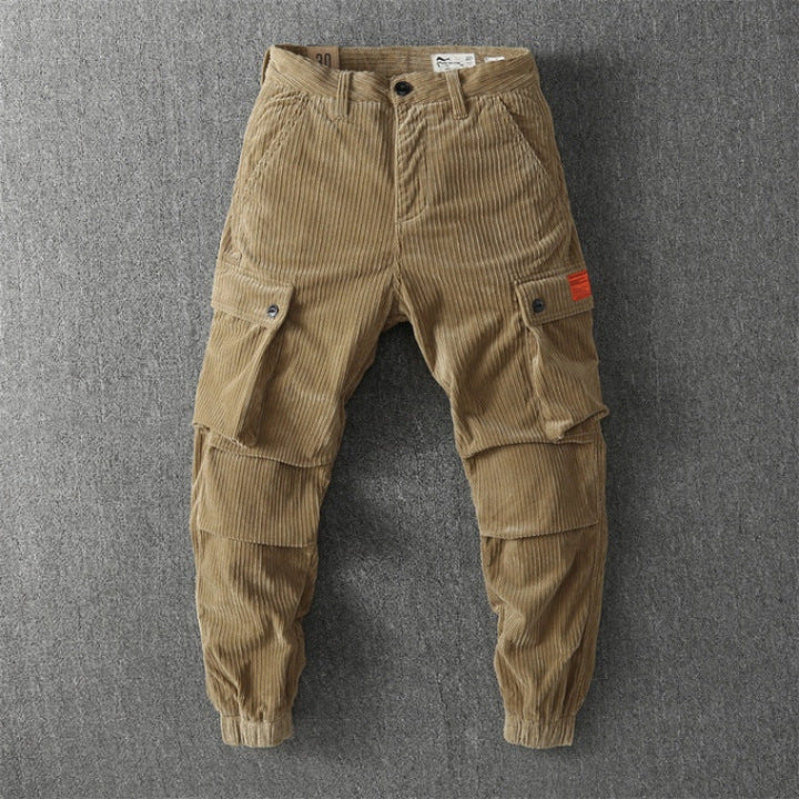 Fabian | Men's Stylish and Practical Corduroy Cargo Pants-Metro Lane Plaza