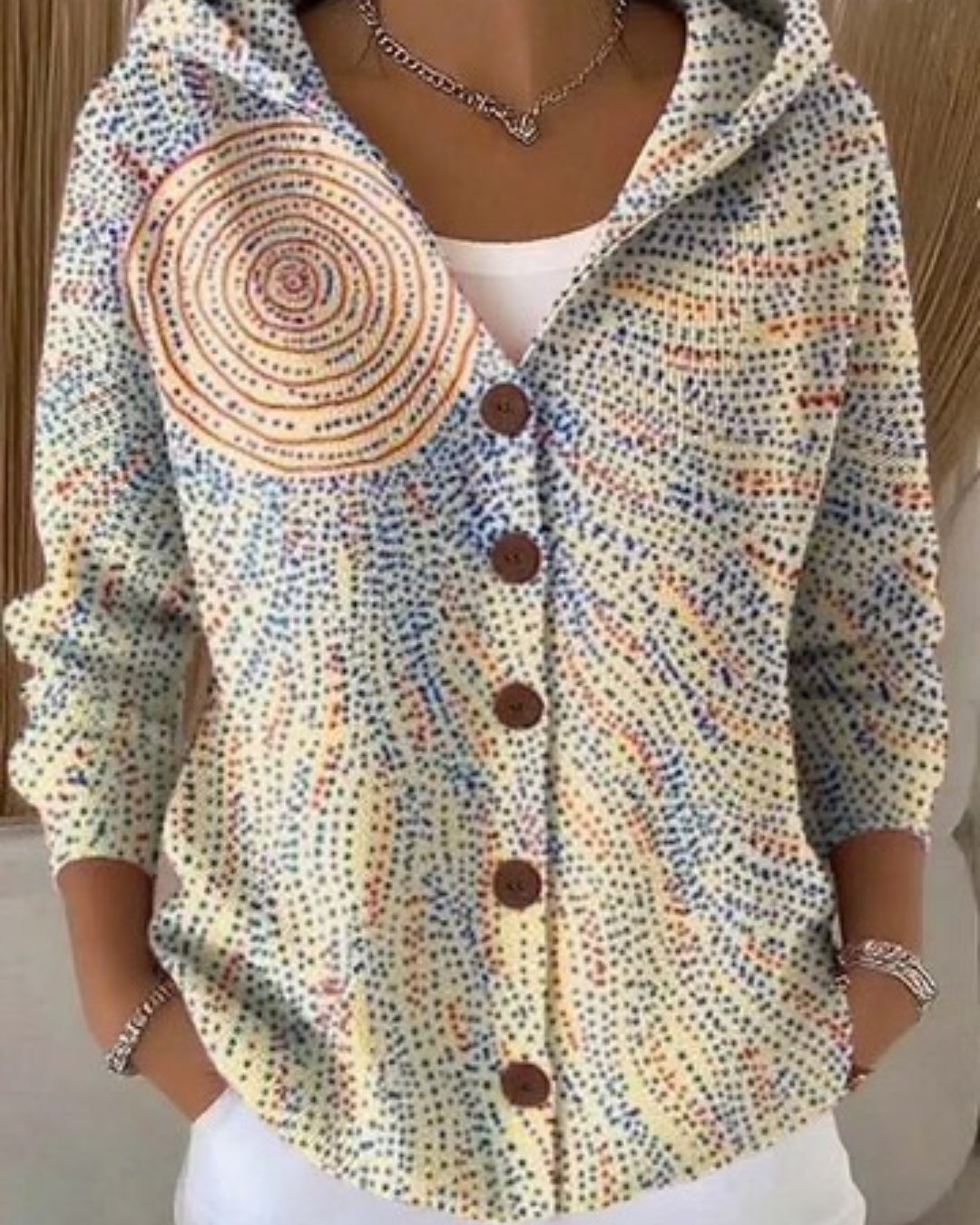 Künstlerischer warmer Longcardigan für Damen