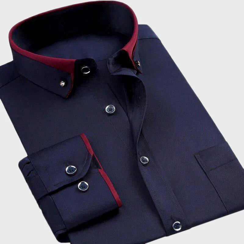 Aiden | Men's Stretch Fit Casual Shirt-Metro Lane Plaza