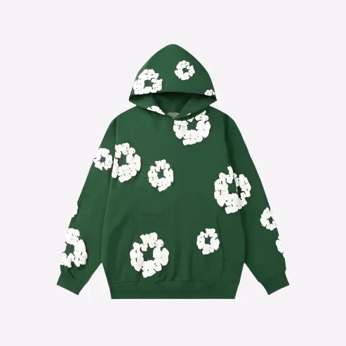 Floral Graphic Hoodie – Unisex Urban Streetwear Sweatshirt-Metro Lane Plaza