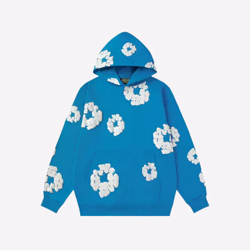 Floral Graphic Hoodie – Unisex Urban Streetwear Sweatshirt-Metro Lane Plaza