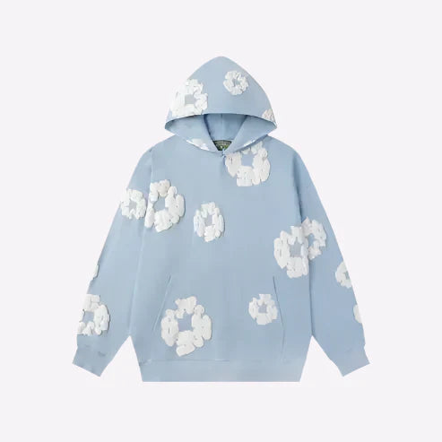 Floral Graphic Hoodie – Unisex Urban Streetwear Sweatshirt-Metro Lane Plaza