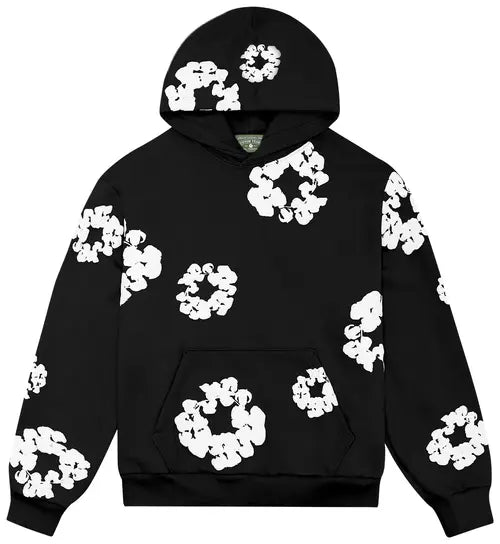 Floral Graphic Hoodie – Unisex Urban Streetwear Sweatshirt-Metro Lane Plaza