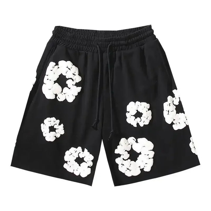 Floral Print Casual Shorts – Unisex Summer Streetwear-Metro Lane Plaza