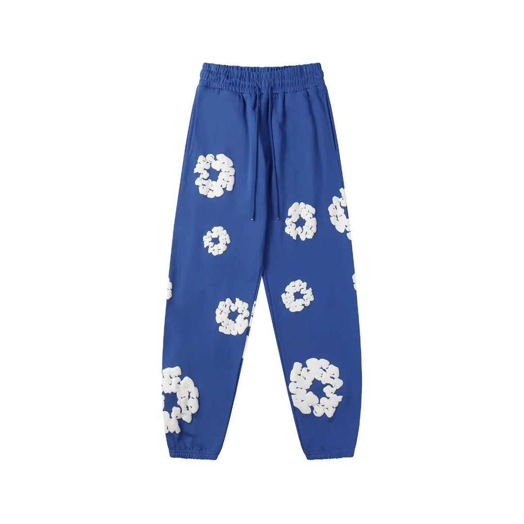 Floral Print Sweatpants – Unisex Urban Casual Joggers-Metro Lane Plaza
