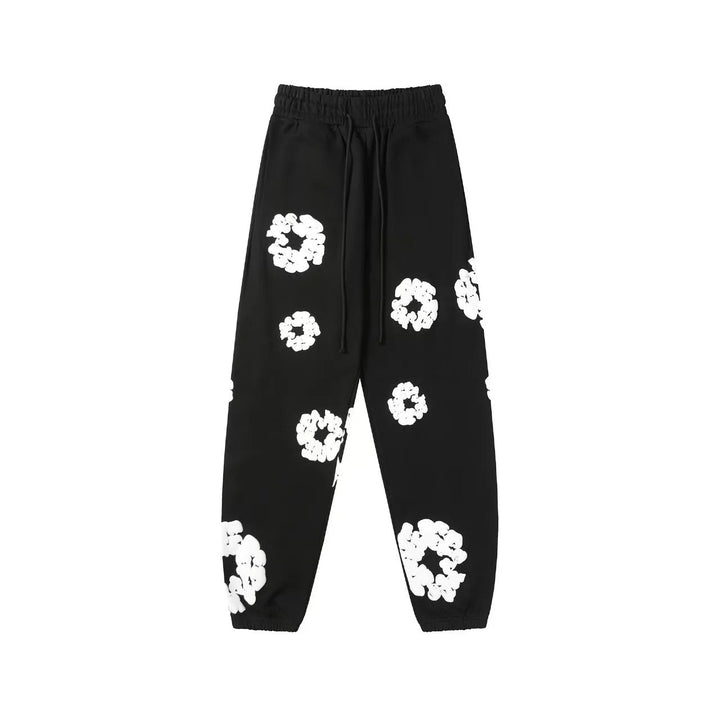 Floral Print Sweatpants – Unisex Urban Casual Joggers-Metro Lane Plaza