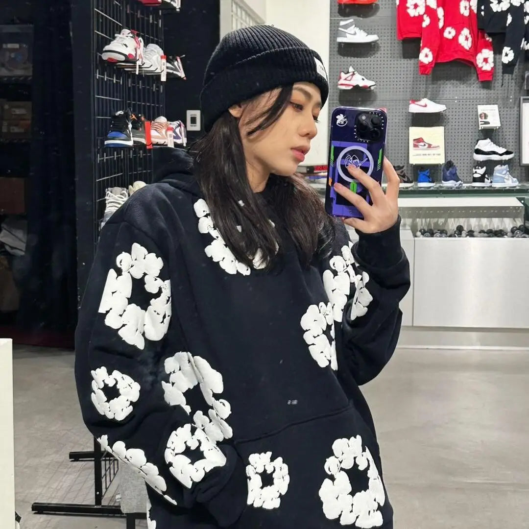 Floral Printed Tracksuit Set – Unisex Urban Streetwear Outfit-Metro Lane Plaza