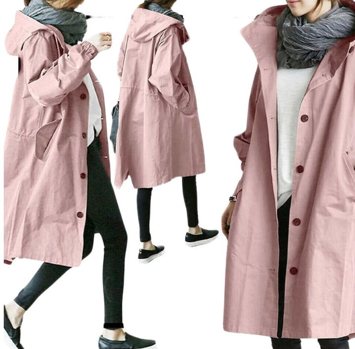 Emily | Women's Lightweight Waterproof Hooded Windbreaker-Metro Lane Plaza