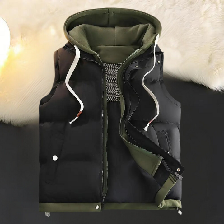 Stijlvol casual herenvest met capuchon