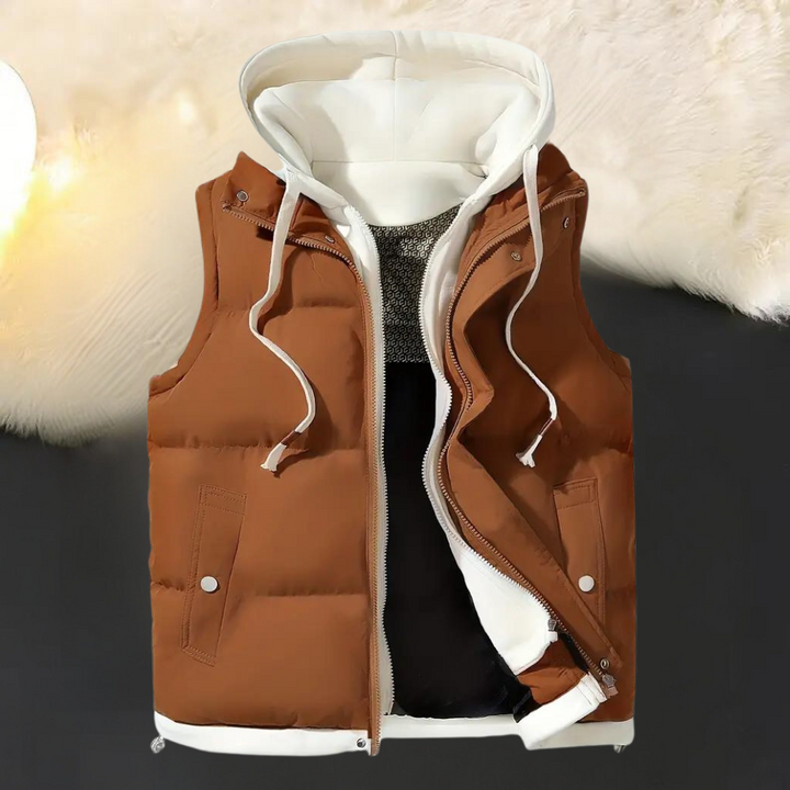 Stijlvol casual herenvest met capuchon