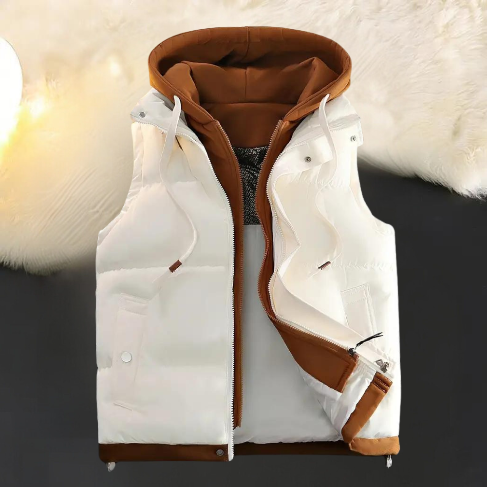 Stijlvol casual herenvest met capuchon
