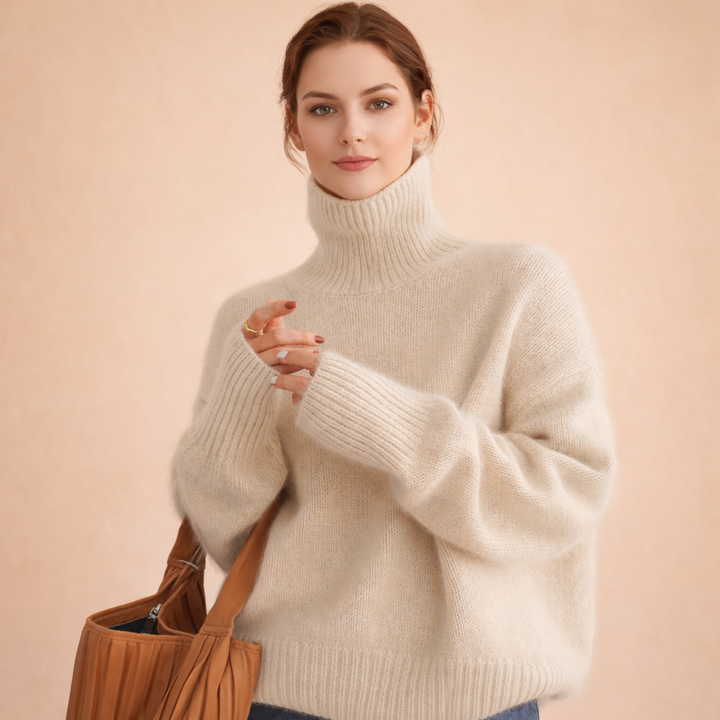 Celeste | Women's Luxurious Cashmere Turtleneck Sweater-Metro Lane Plaza