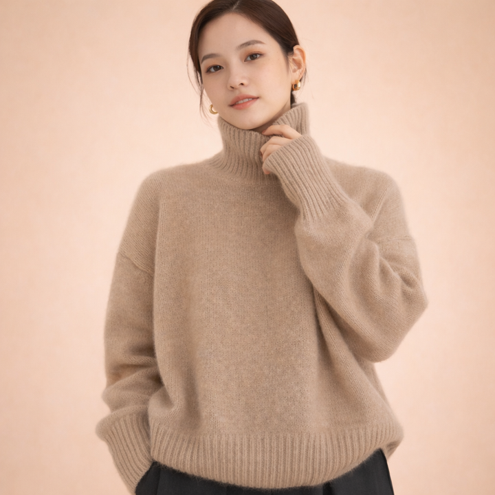 Celeste | Women's Luxurious Cashmere Turtleneck Sweater-Metro Lane Plaza