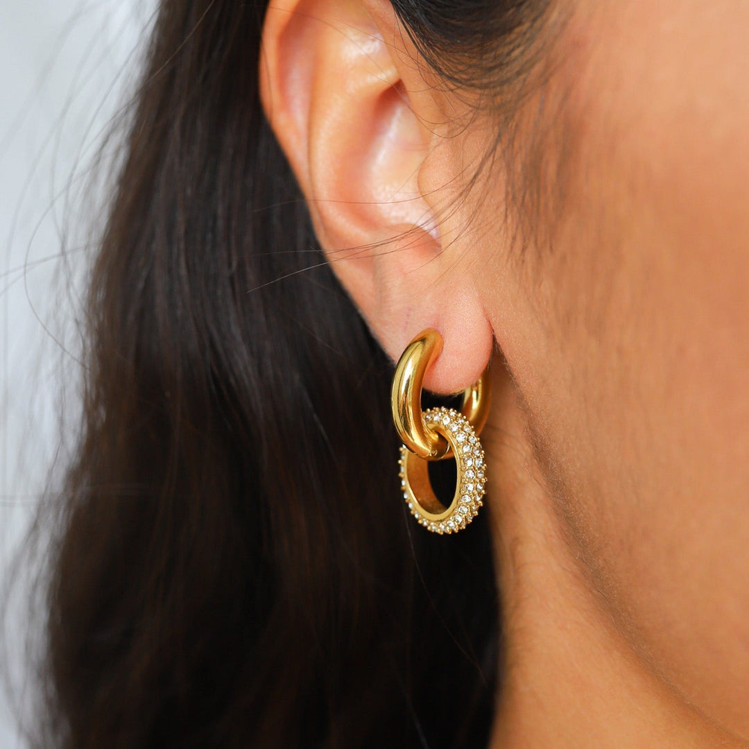 Elvire | Women's Gold Earrings-Metro Lane Plaza