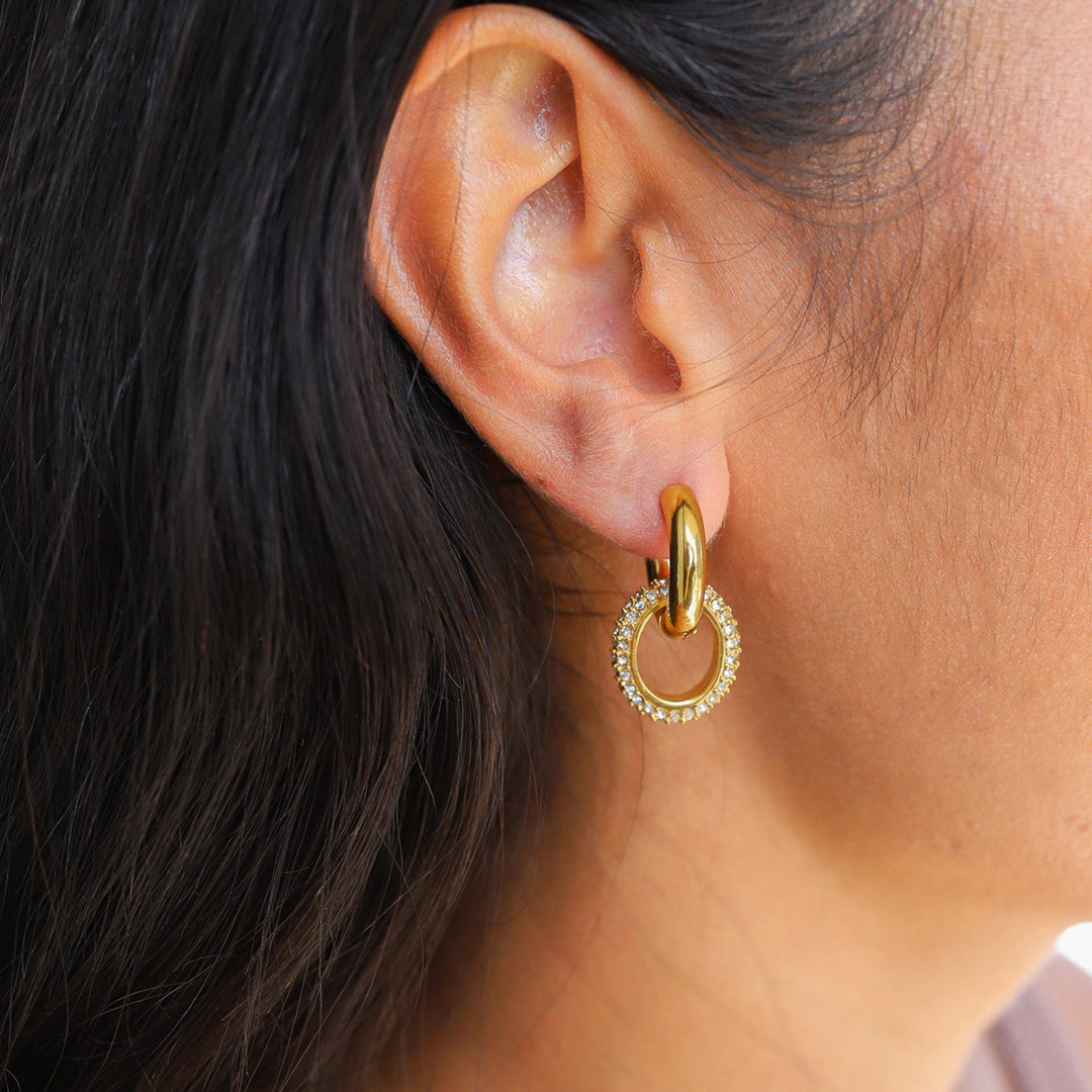 Elvire | Women's Gold Earrings-Metro Lane Plaza