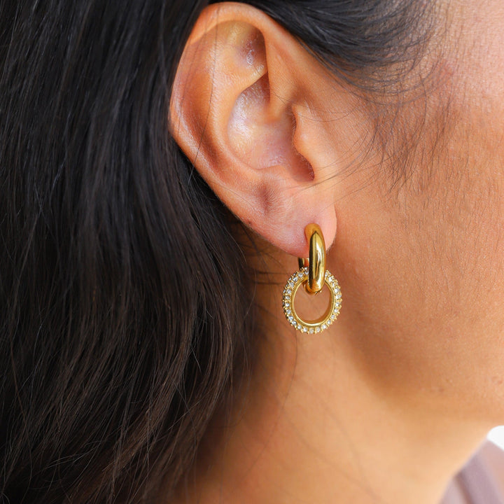 Elvire | Women's Gold Earrings-Metro Lane Plaza