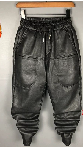 Jack | Men's Modern Fit Leather Trousers-Metro Lane Plaza