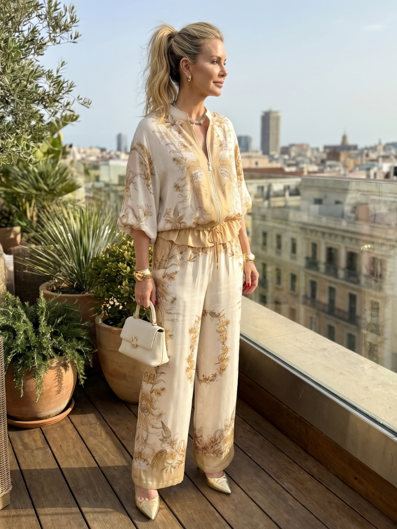 Ava | Women's Lightweight Two-Piece Matching Set-Metro Lane Plaza